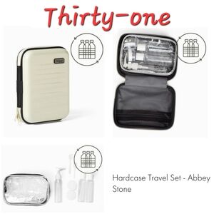 👀50% OFF✈️🚢🧳🛁NWT‼️ Thirty-one brand Hardcase Travel Set